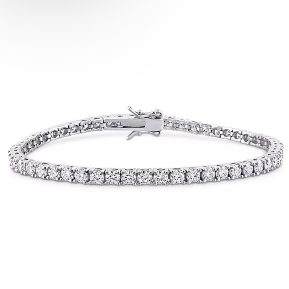 NWT Moissanite Tennis Bracelet (5-1/10 ct. t.w.) in 925 Sterling Silver 7 inch